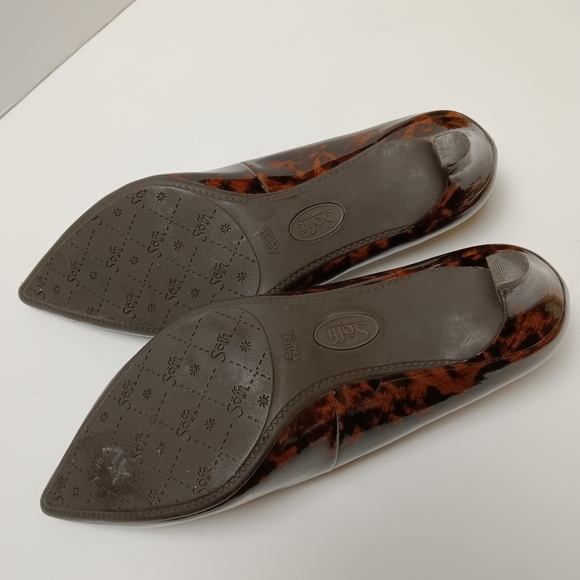 Sofft Animal Print Patent Leather Pumps/Heels 8 1/2 M  Brown/Black - Picture 10 of 10
